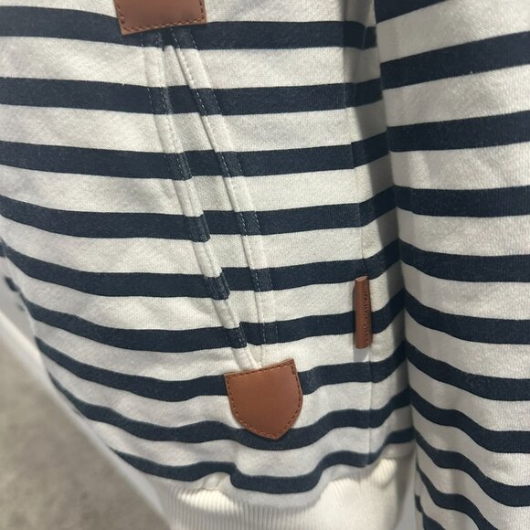 NWOT Wanakome Navy Stripe Artemis Hoodie - Size XS - Picture 9 of 10